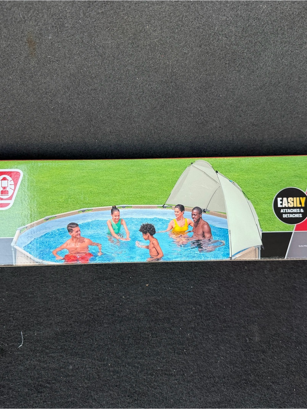 Above-Ground Play Pool with Removable Sun Canopy - Green